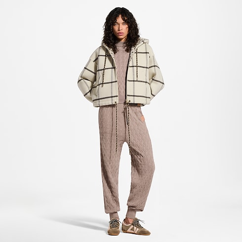 Double Face Jacke mit Reißverschluss und Tartan-Motiv Damen Ready to Wear Mäntel und Jacken | LOUIS VUITTON (Zoom)