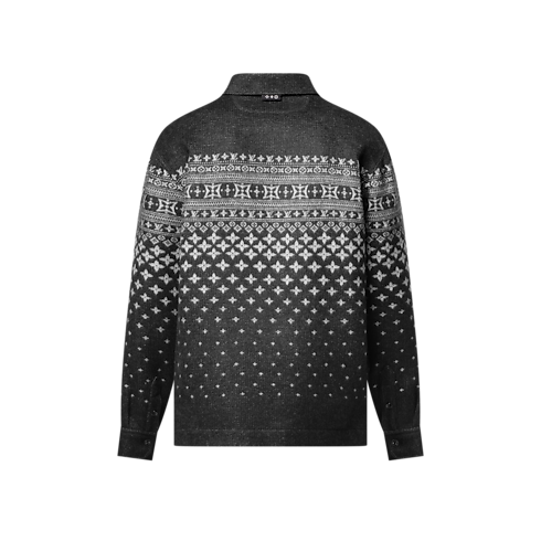 Double Face Jacquard-Overshirt aus Seiden-Kaschmir-Wollgemisch Herren Ready to Wear Vollständige Ready to Wear | LOUIS VUITTON (Zoom)