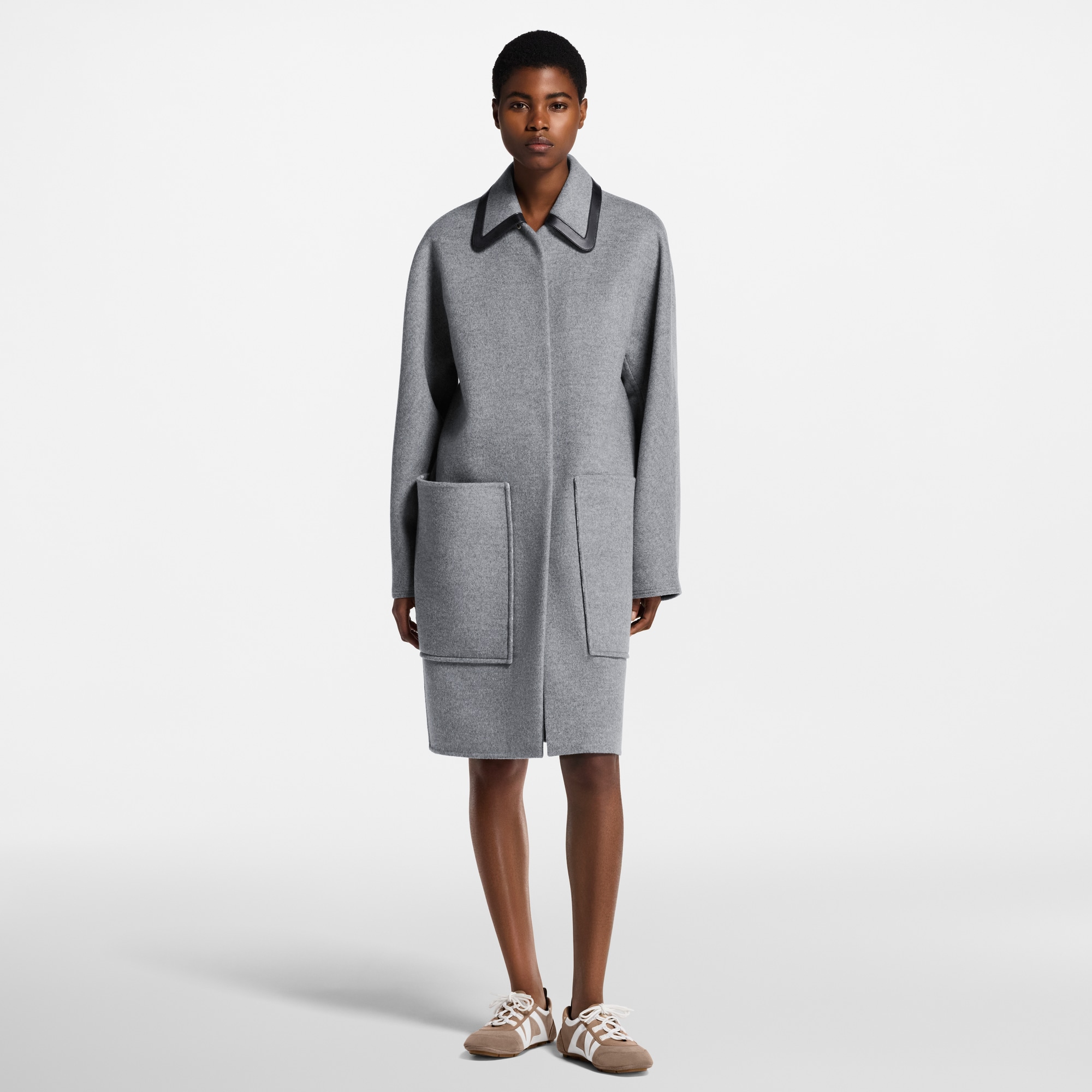 Double Face Mantel mit abnehmbarem Kragen  Damen Ready to Wear Mäntel und Jacken | LOUIS VUITTON (Zoom)