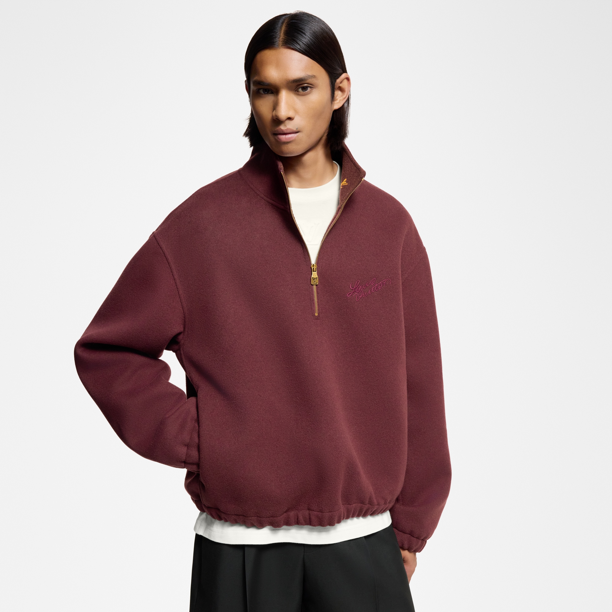 Double Face Pullover aus Woll-Seidengemisch  Herren Ready to Wear Vollständige Ready to Wear | LOUIS VUITTON (Zoom)
