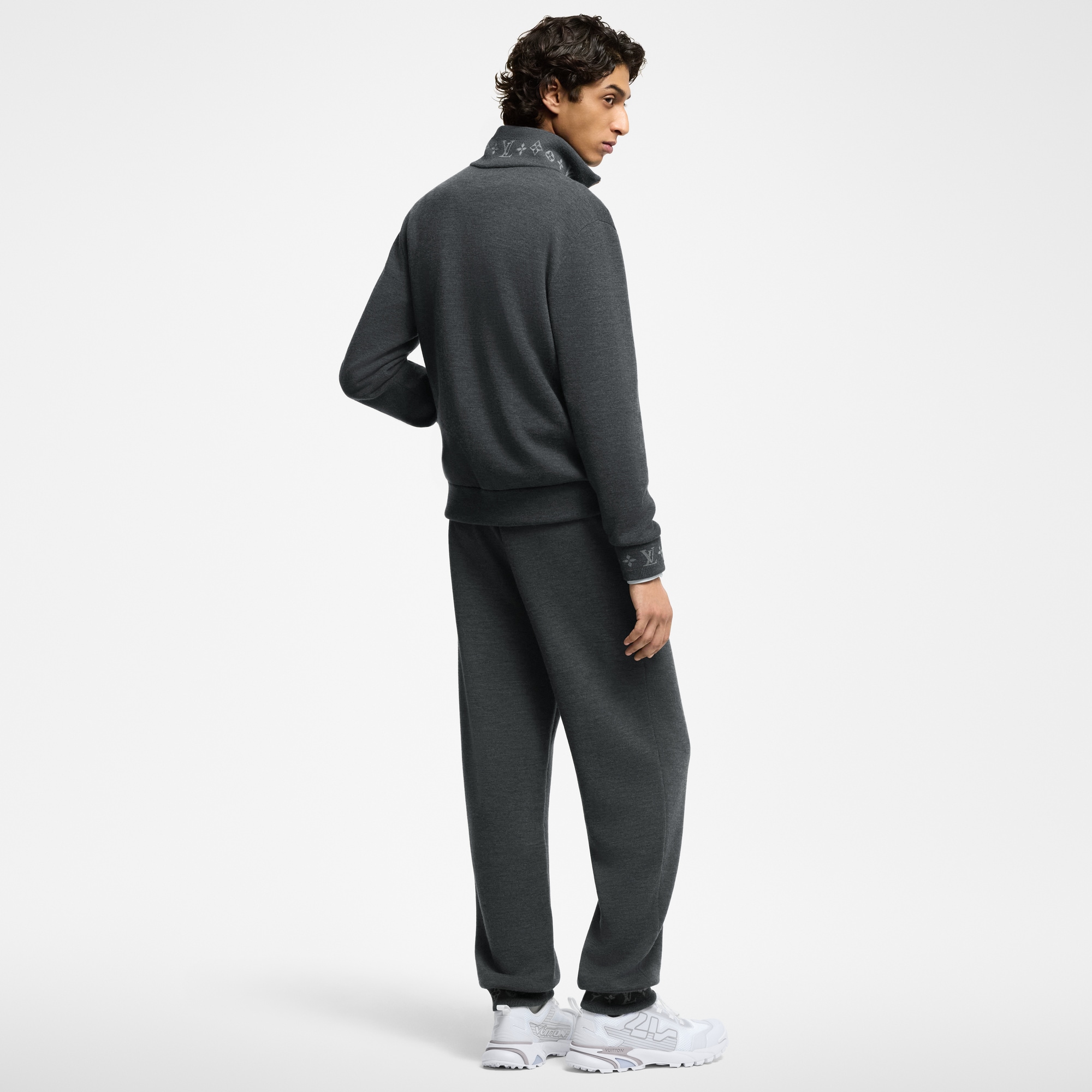 Double Face Travel Blouson aus gestrickter Wolle  Herren Ready to Wear Vollständige Ready to Wear | LOUIS VUITTON (Zoom)