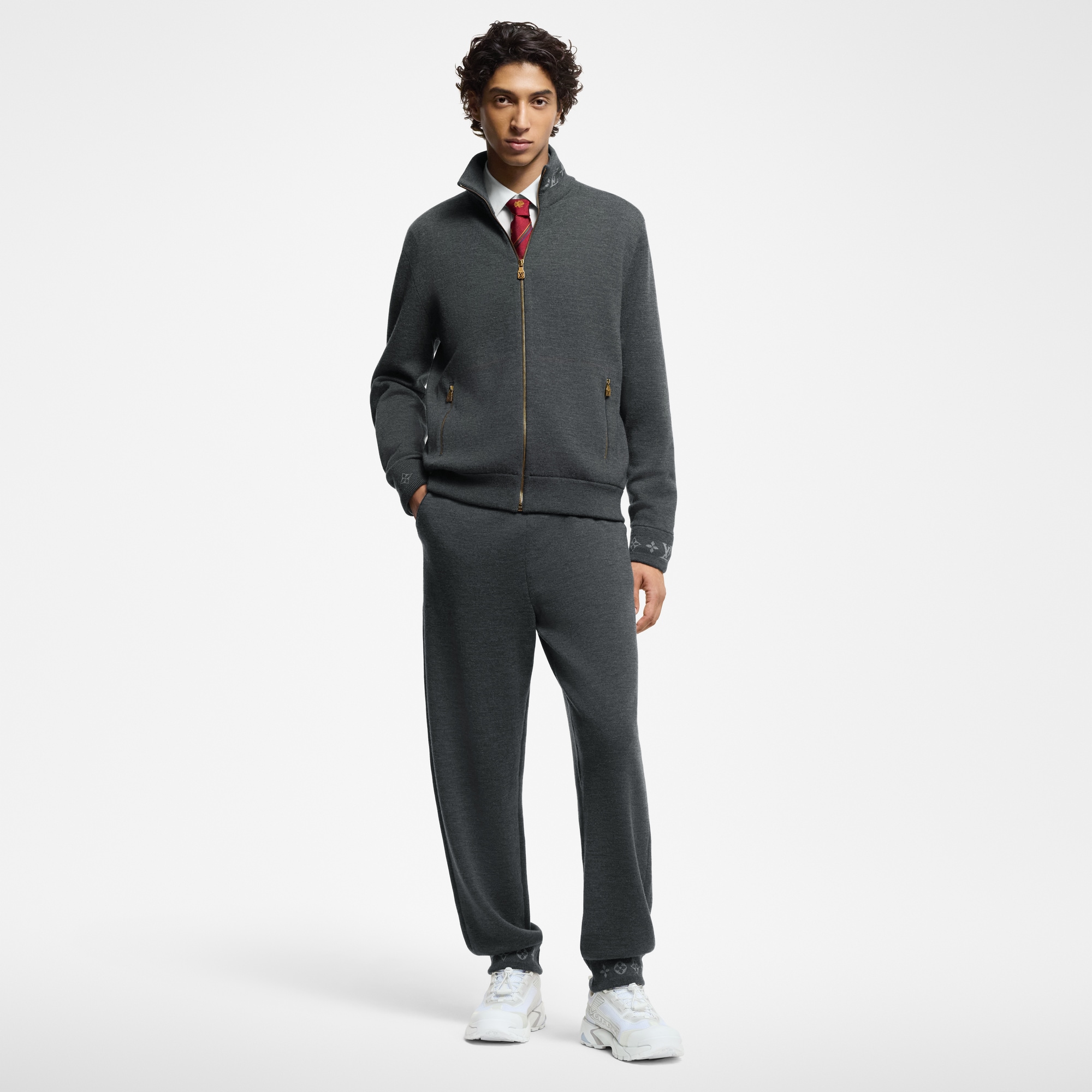 Double Face Travel Blouson aus gestrickter Wolle  Herren Ready to Wear Vollständige Ready to Wear | LOUIS VUITTON (Zoom)