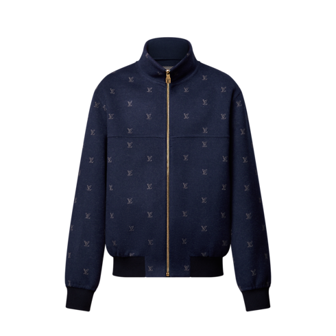 Double Face Wende-Blouson aus Woll-Seidengemisch mit LV Blason-Motiv Herren Ready to Wear Jacken und Mäntel | LOUIS VUITTON (Zoom)