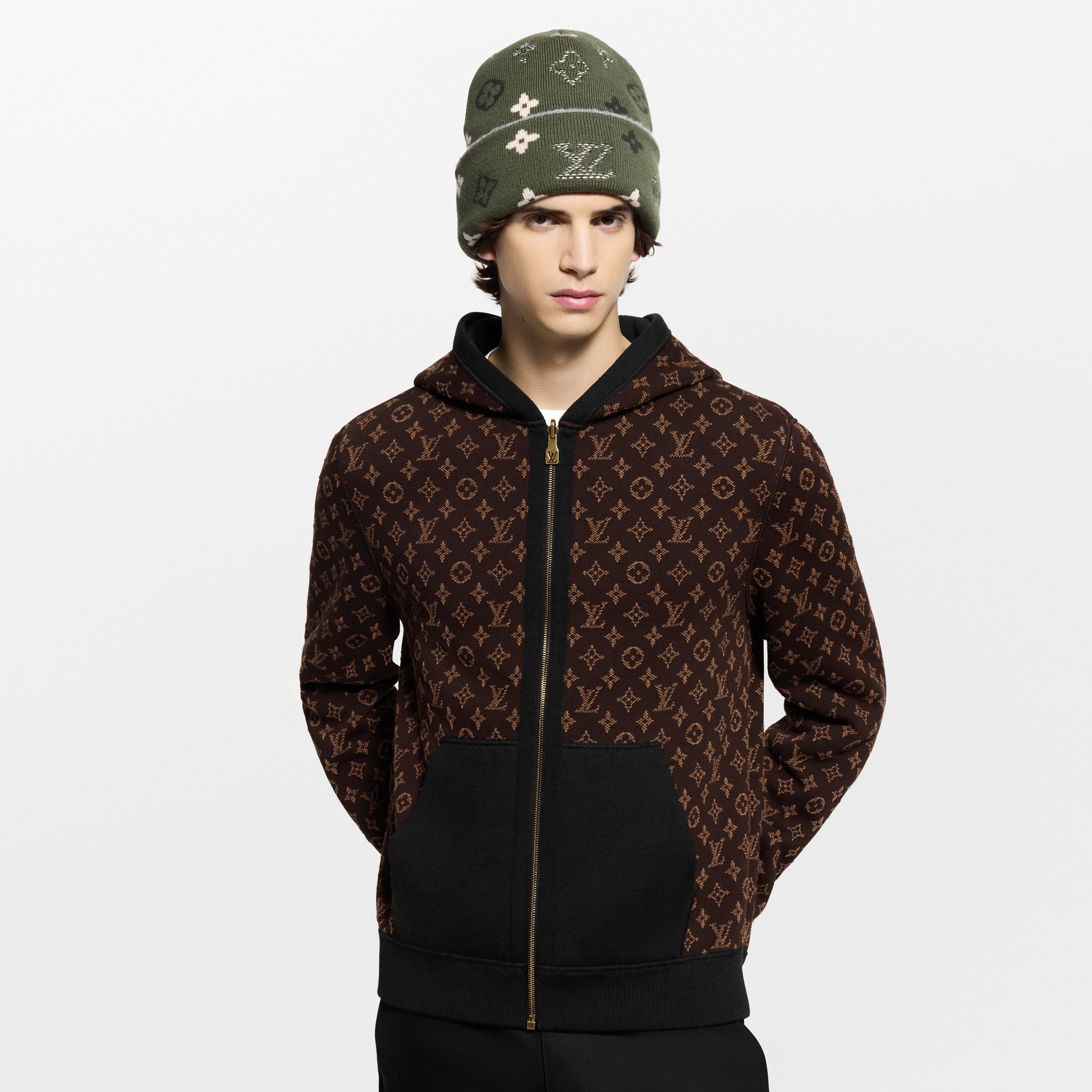 Doubleface Blouson zum Wenden mit Kapuze und Monogram-Motiv  Herren Ready to Wear Vollständige Ready to Wear | LOUIS VUITTON (Zoom)