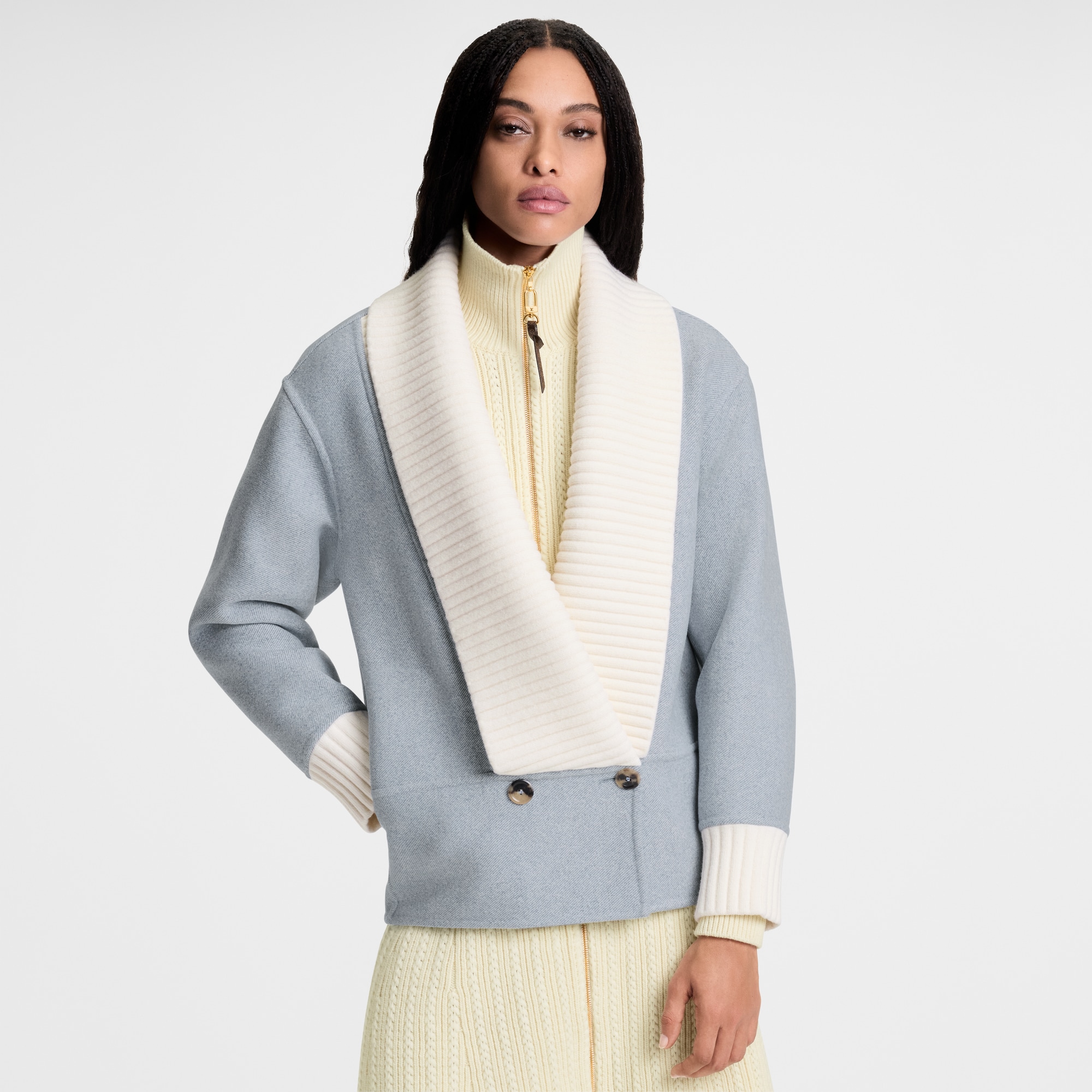 Doubleface Jacke mit Denim-Effekt  Damen Ready to Wear Mäntel und Jacken | LOUIS VUITTON (Zoom)