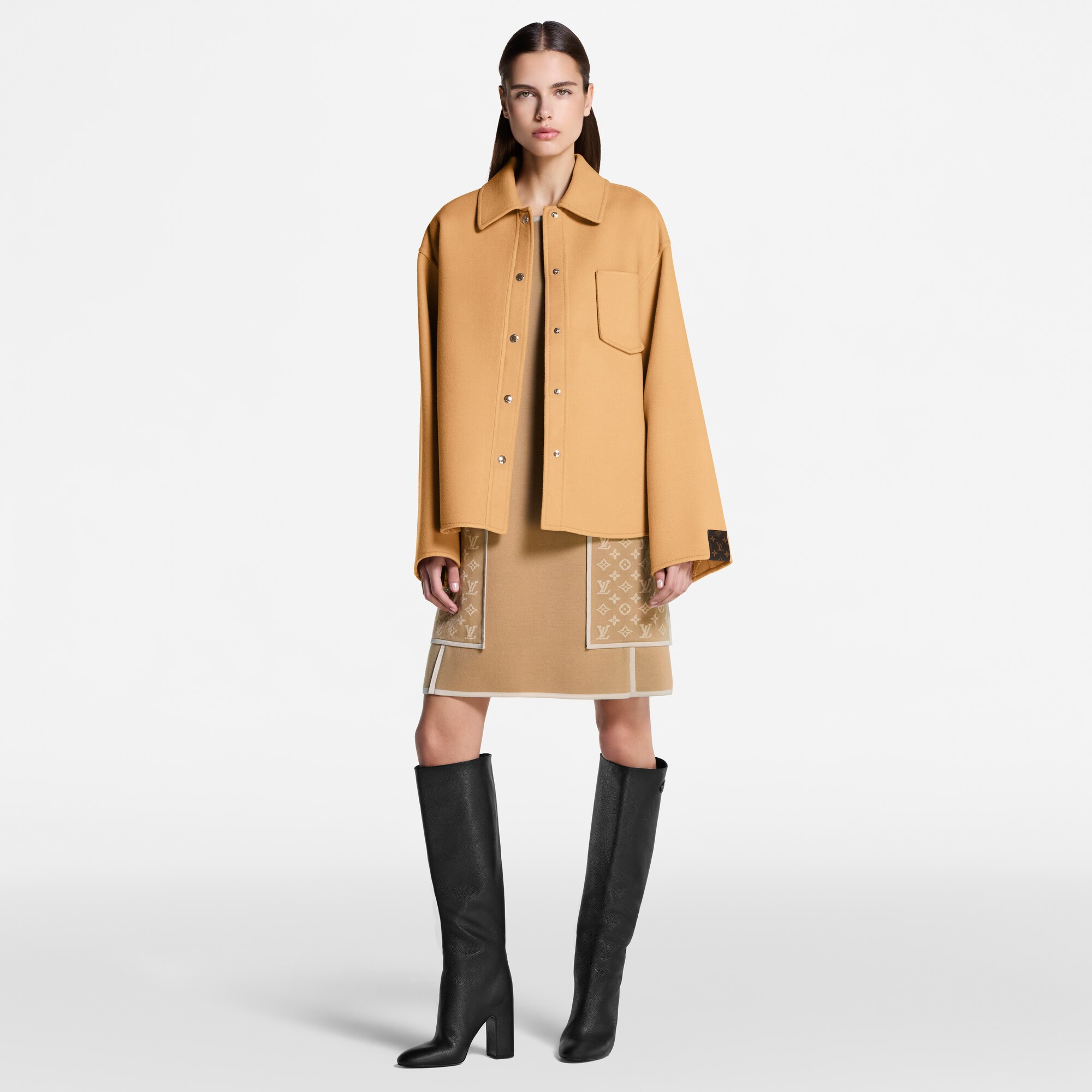 Doubleface Overshirt mit Reißverschlüssen an den Ärmeln  Damen Ready to Wear Mäntel und Jacken | LOUIS VUITTON (Zoom)