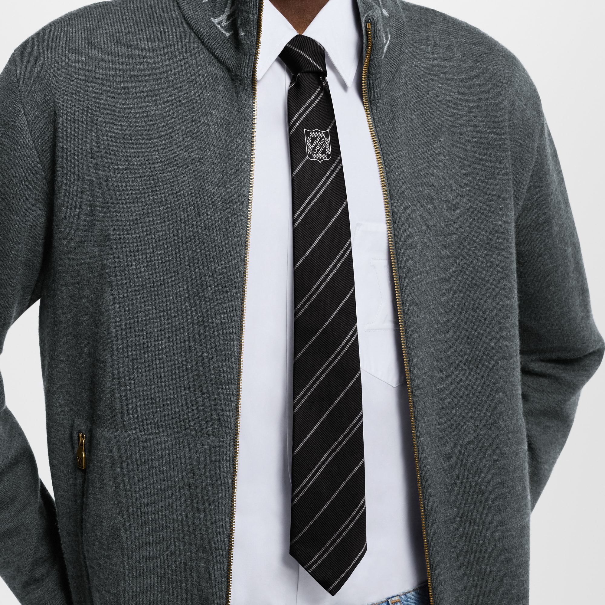 Ecu Stripes Krawatte S00 Herren Accessoires Krawatten und Einstecktücher  | LOUIS VUITTON (Zoom)