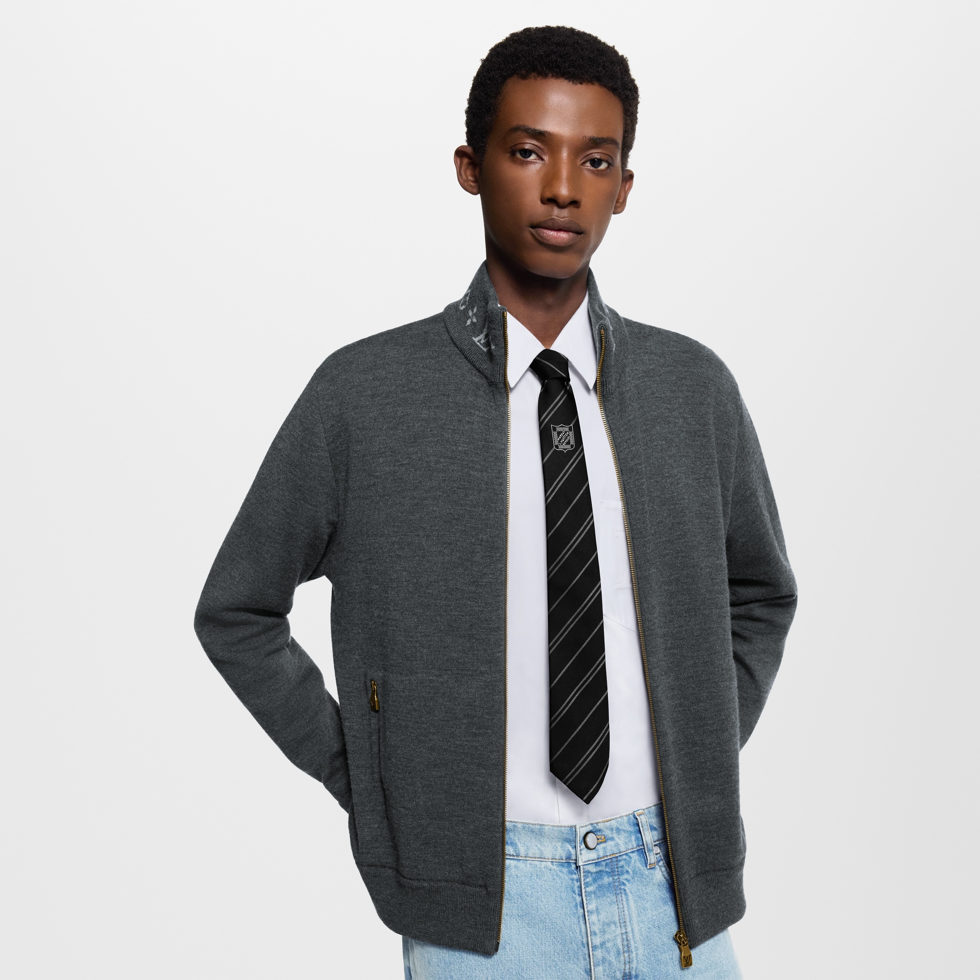 Ecu Stripes Krawatte S00 Herren Accessoires Krawatten und Einstecktücher  | LOUIS VUITTON (Zoom)