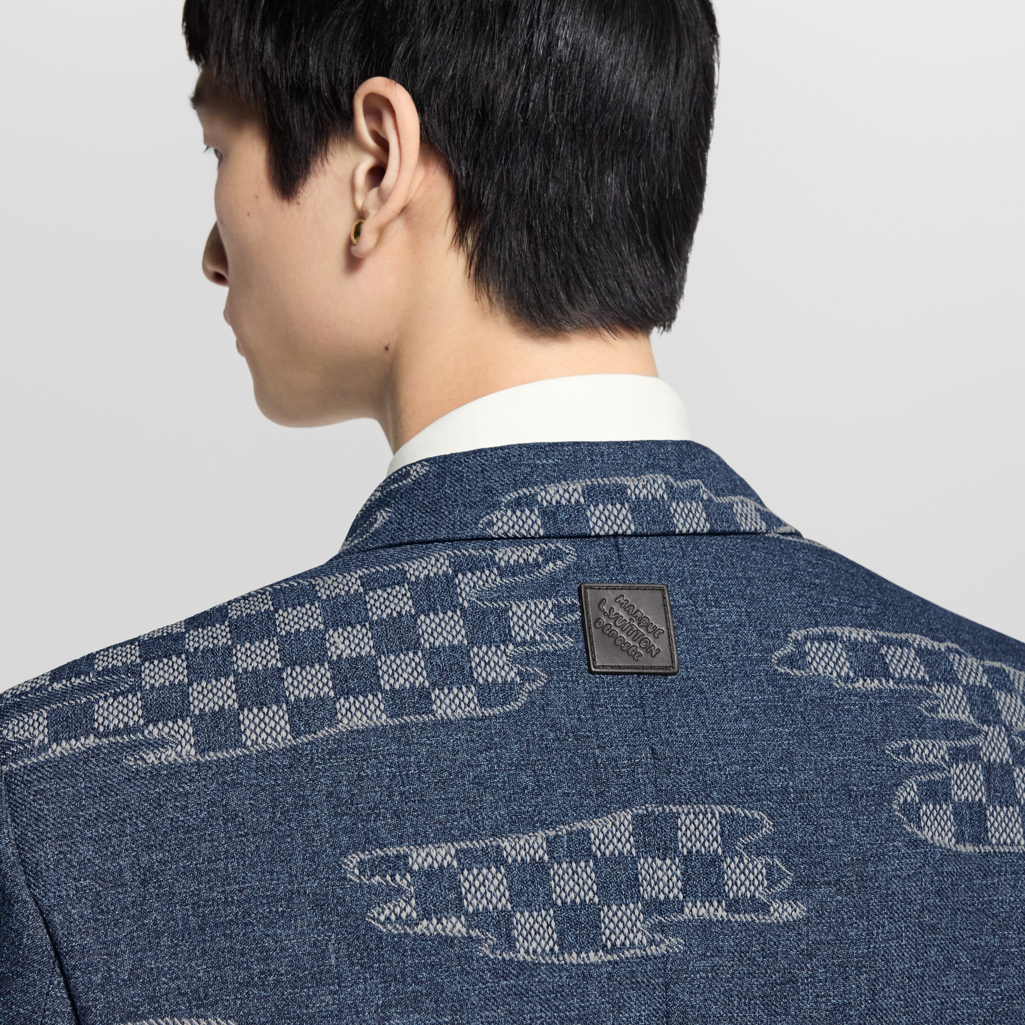 Einreihiges, gekürztes Jackett mit Damier-Motiv  Herren Ready to Wear Sakkos und Jacketts | LOUIS VUITTON (Zoom)
