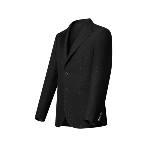 Einreihiges Pont Neuf Jackett aus Satin mit Monogram-Motiv Herren Ready to Wear Vollständige Ready to Wear | LOUIS VUITTON (Zoom)