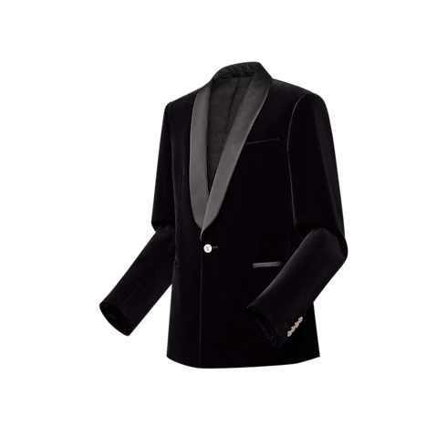 Einreihiges Smoking Jackett aus Samt Herren Ready to Wear Sakkos und Jacketts | LOUIS VUITTON (Zoom)