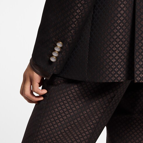 Einreihiges Smoking Jackett aus Woll-Seidengemisch mit Monogram Herren Ready to Wear Vollständige Ready to Wear | LOUIS VUITTON (Zoom)