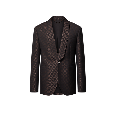 Einreihiges Smoking Jackett aus Woll-Seidengemisch mit Monogram Herren Ready to Wear Vollständige Ready to Wear | LOUIS VUITTON (Zoom)