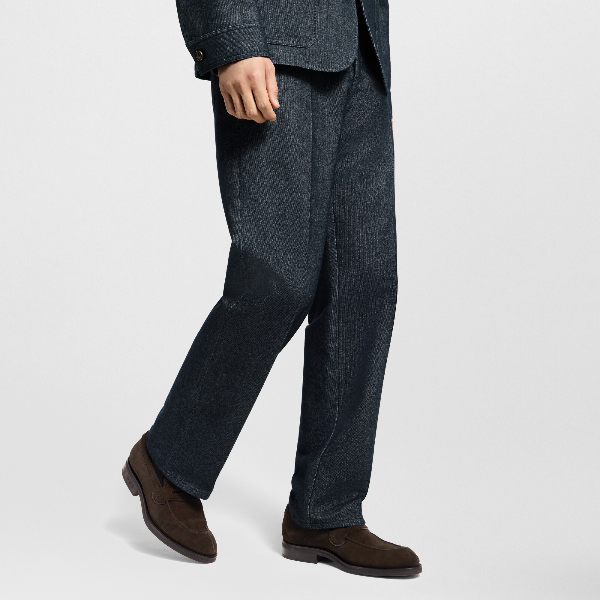 Elegante Hose im Stil einer Jeans aus Kaschmirgemisch  Herren Ready to Wear Denim | LOUIS VUITTON (Zoom)
