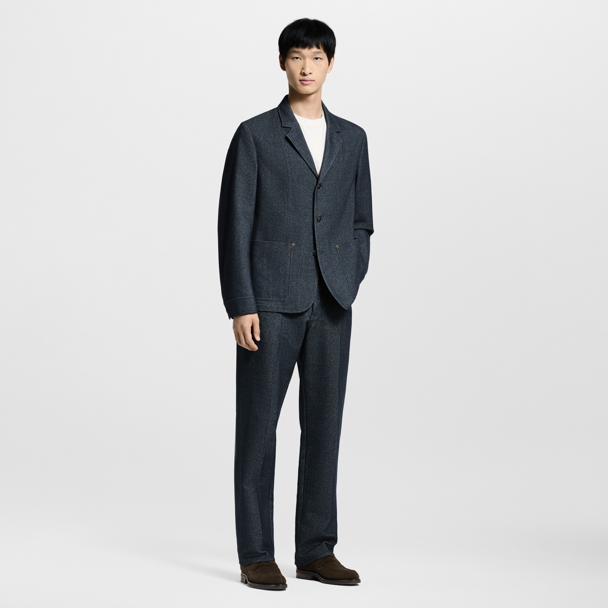 Elegante Hose im Stil einer Jeans aus Kaschmirgemisch  Herren Ready to Wear Denim | LOUIS VUITTON (Zoom)