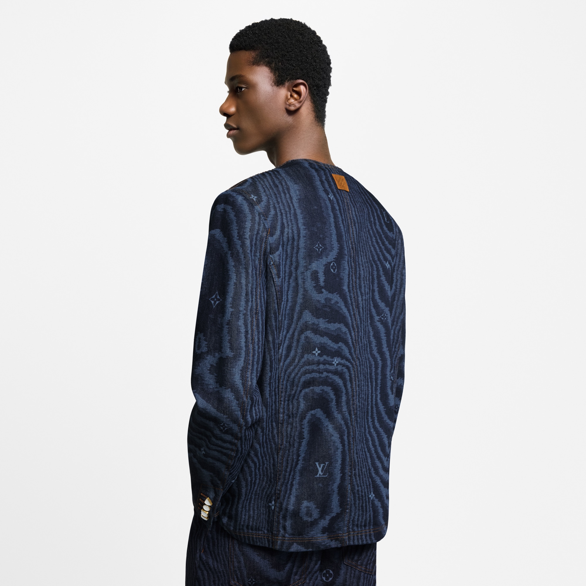 Elegante Jacke aus Denim ohne Kragen  Herren Ready to Wear Vollständige Ready to Wear | LOUIS VUITTON (Zoom)