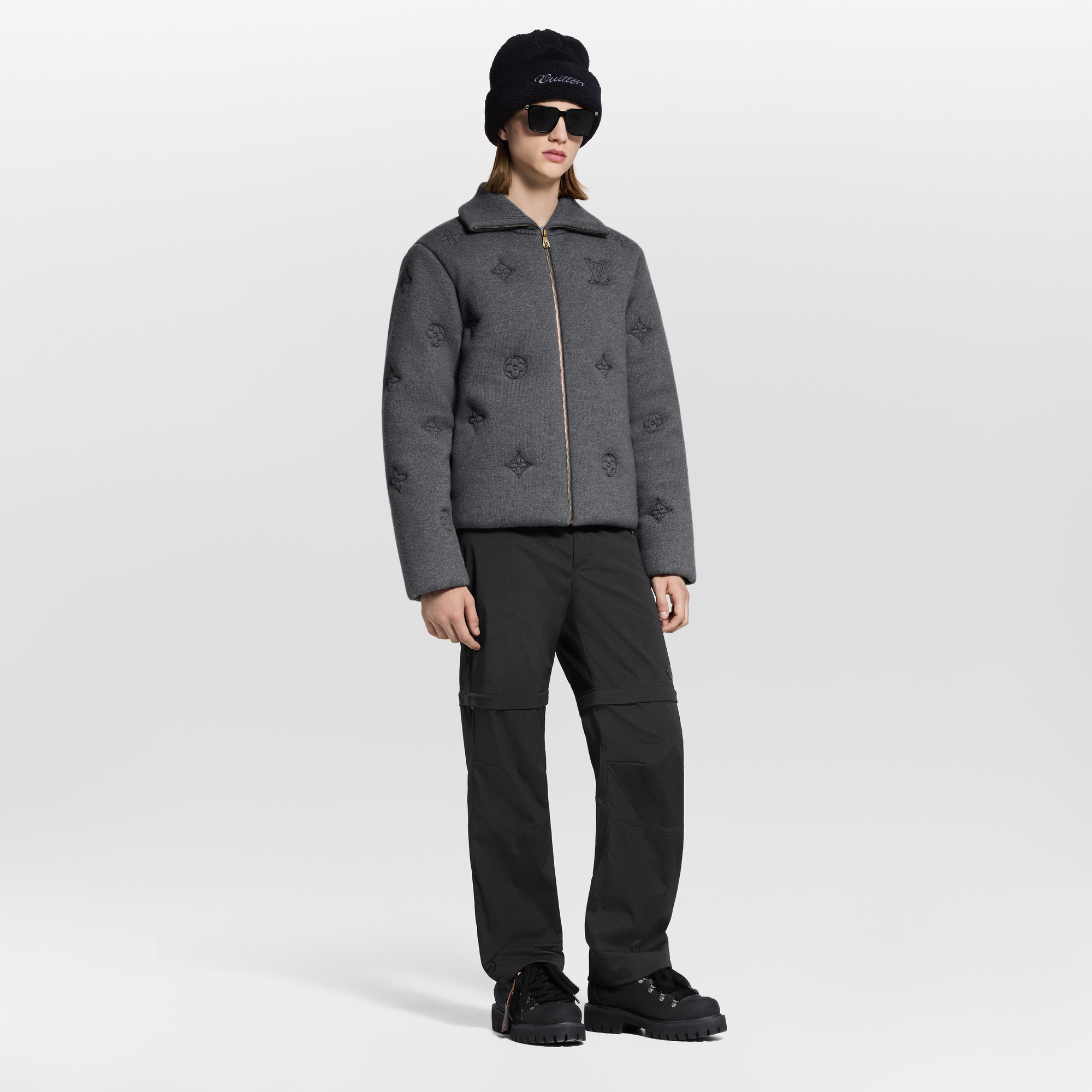 Eleganter Blouson aus Strick mit Daunen und Monogram-Motiv  Neuheiten Herren LV Ski | LOUIS VUITTON (Zoom)