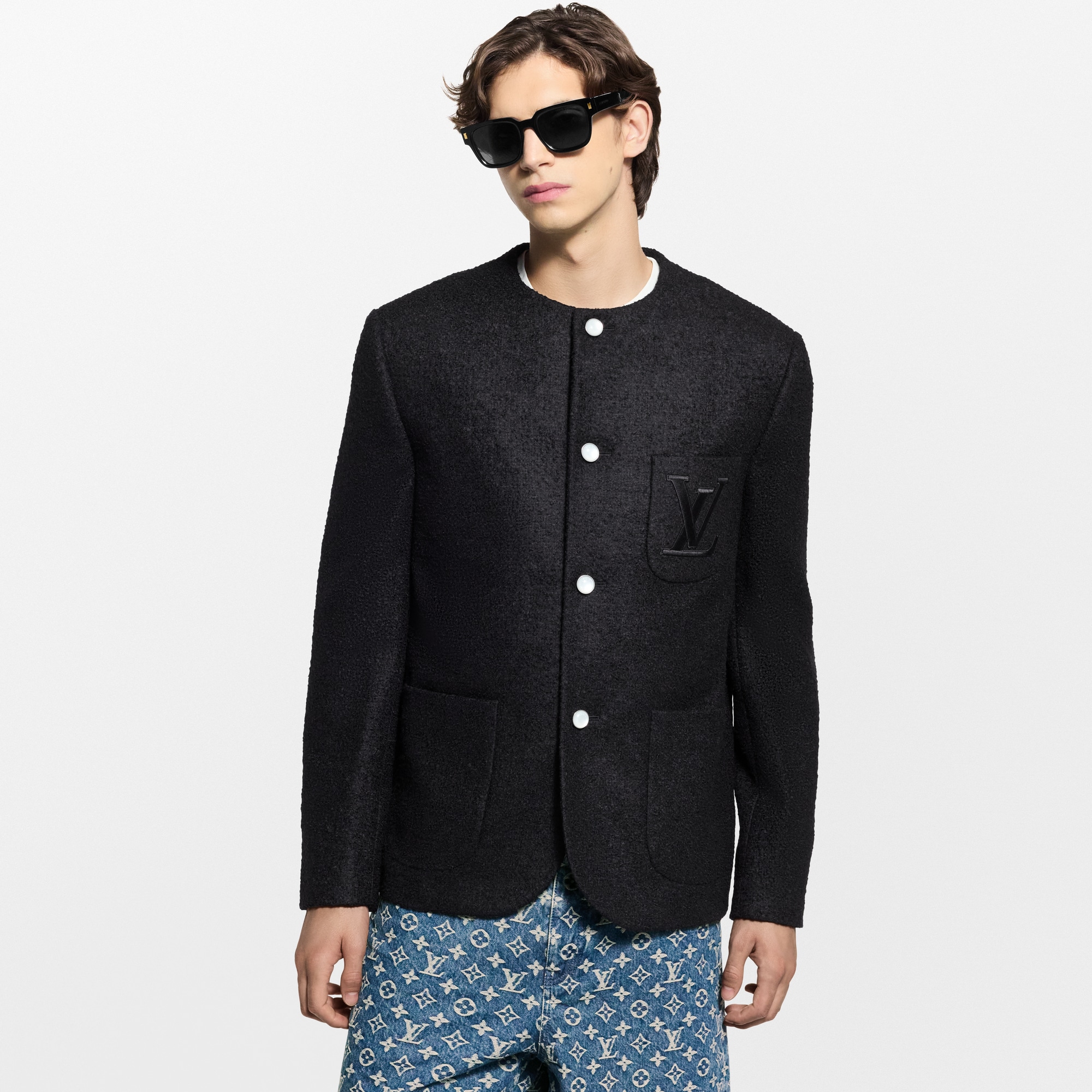 Elegantes, kragenloses Jackett  Herren Ready to Wear Sakkos und Jacketts | LOUIS VUITTON (Zoom)