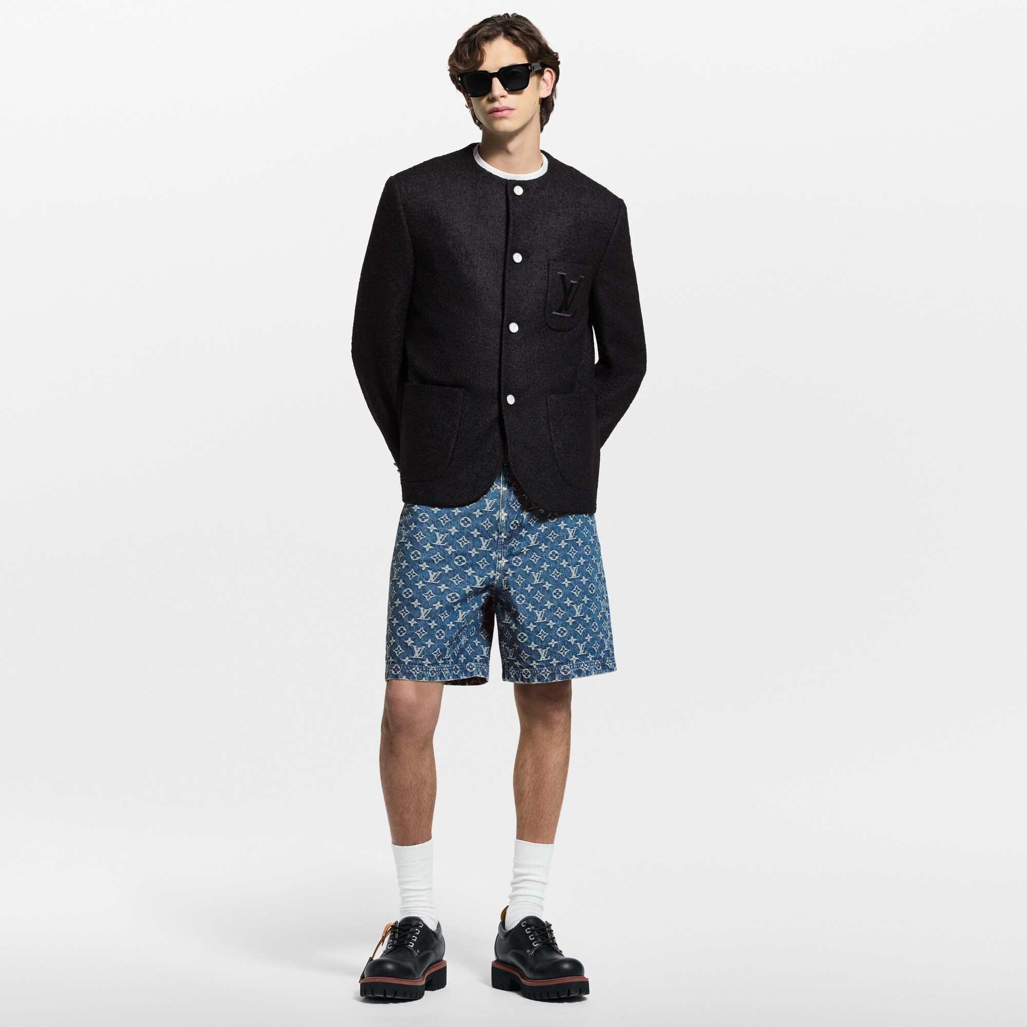 Elegantes, kragenloses Jackett  Herren Ready to Wear Sakkos und Jacketts | LOUIS VUITTON (Zoom)