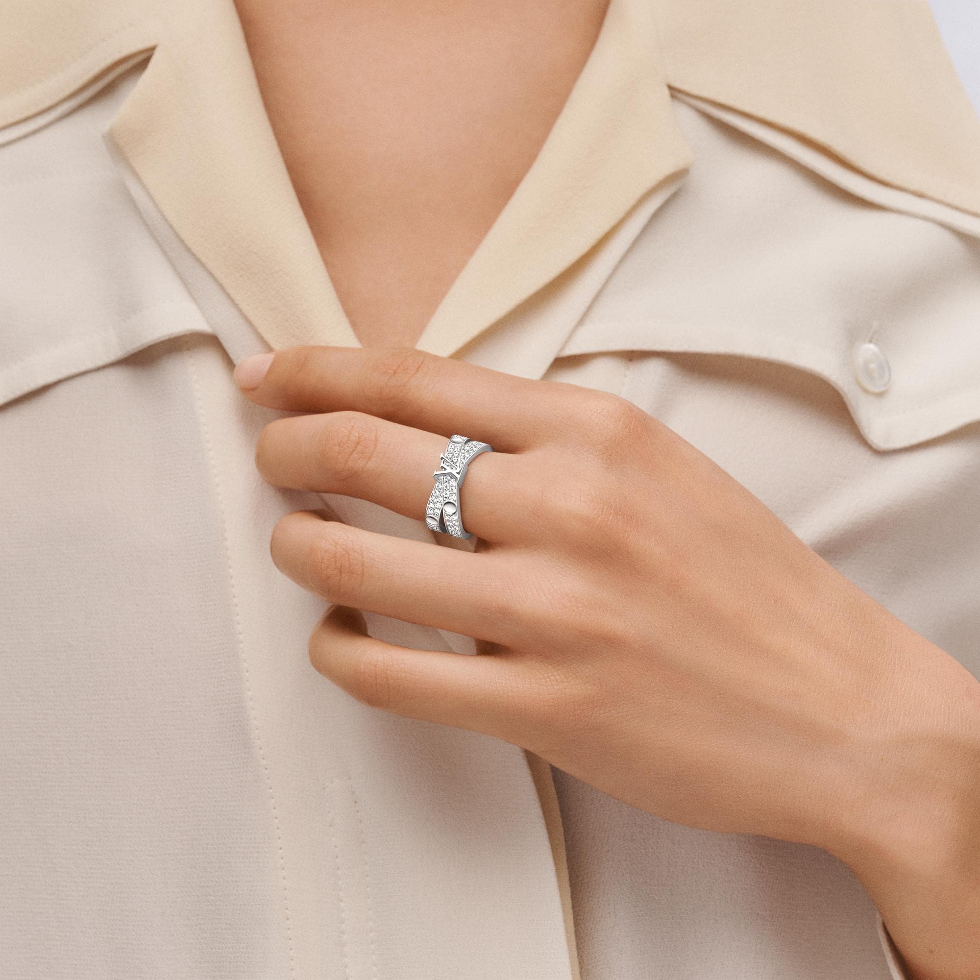Empreinte Doppelring, Weißgold und Diamanten  Schmuck Kategorien Alle Schmuckstücke | LOUIS VUITTON (Zoom)