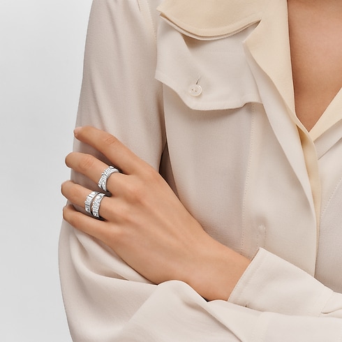 Empreinte Doppelring, Weißgold und Diamanten Schmuck Kategorien Alle Schmuckstücke | LOUIS VUITTON (Zoom)