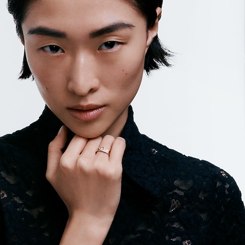 Empreinte mittelgroßer Ring, Roségold und Diamanten Schmuck Kategorien Ringe | LOUIS VUITTON (Zoom)