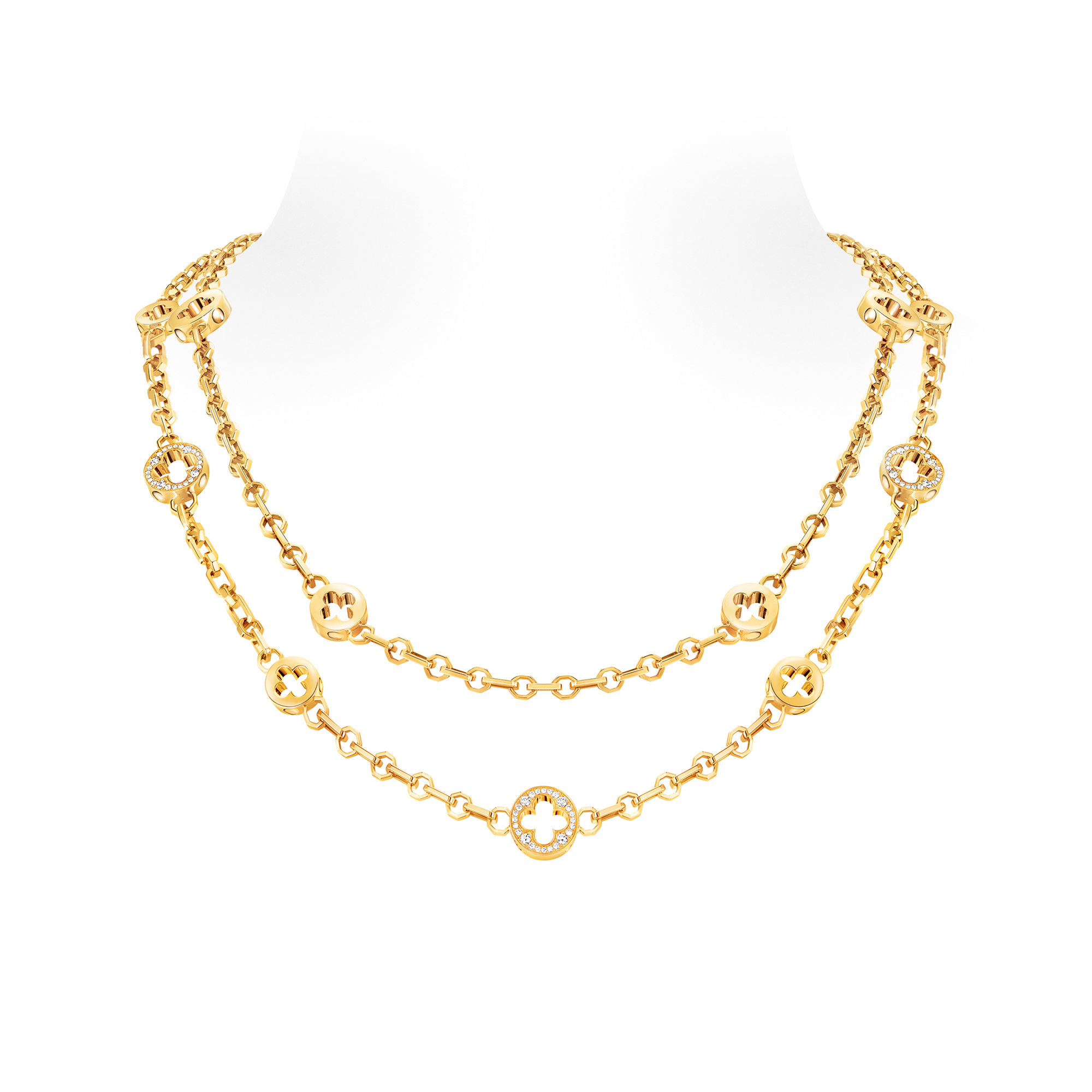 Empreinte wandelbare lange Halskette, Gelbgold und Diamanten  Schmuck Kategorien Halsketten und Anhänger | LOUIS VUITTON (Zoom)