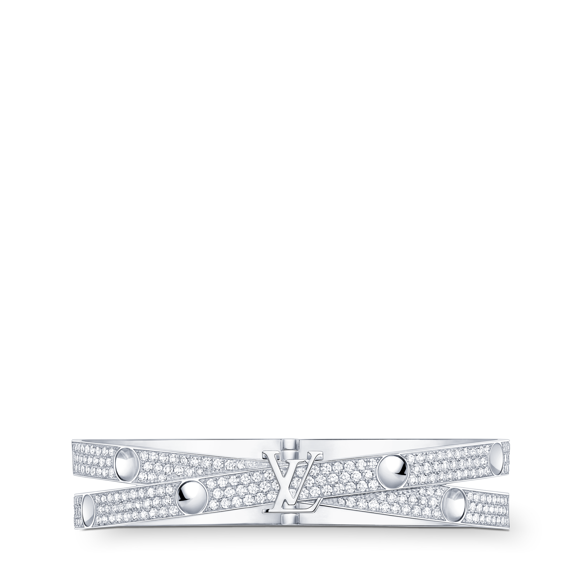 Empreinte zweireihiger Armreif, Weißgold und Diamanten  Schmuck Kategorien Armbänder | LOUIS VUITTON (Zoom)