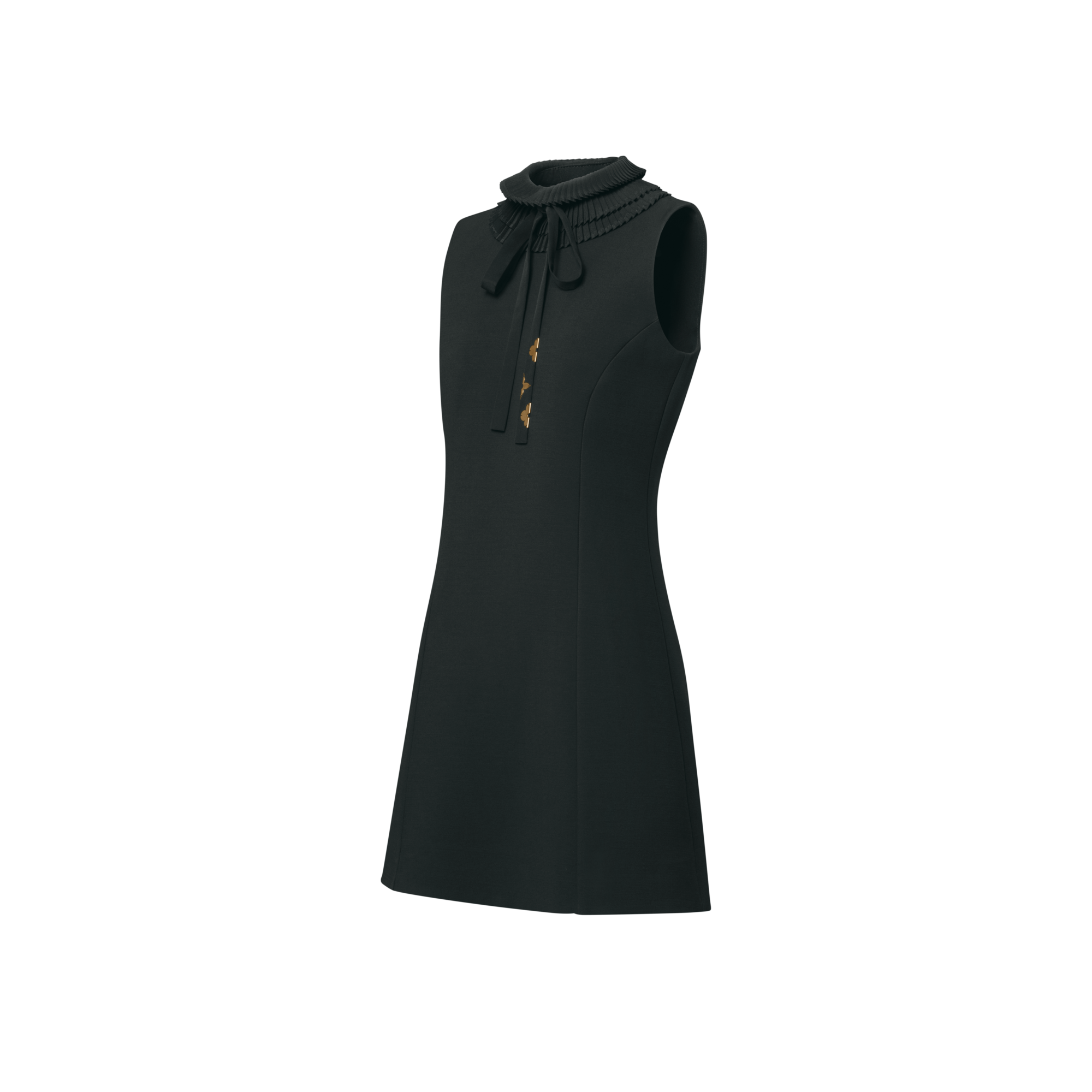 Eng anliegendes Kleid mit Faltenkragen  Damen Ready to Wear Kleider | LOUIS VUITTON (Zoom)