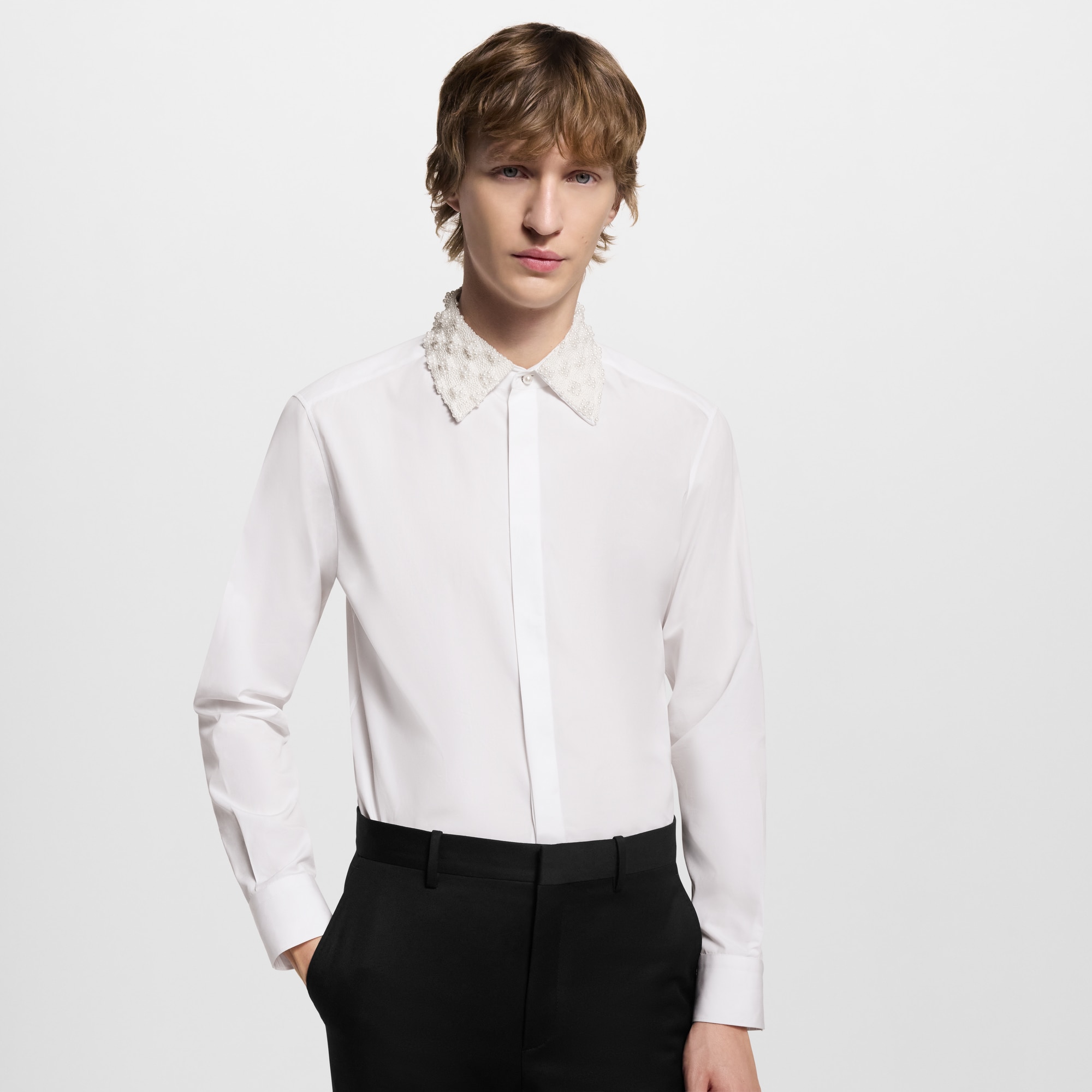 Evening Hemd mit verziertem Kragen  Herren Ready to Wear Hemden | LOUIS VUITTON (Zoom)