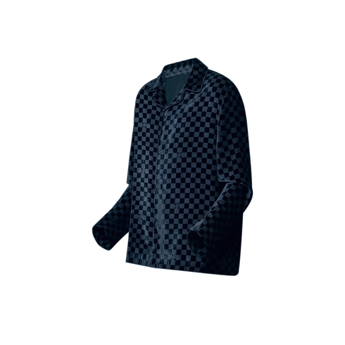 Evening Samt-Overshirt aus Seidengemisch mit langen Ärmeln Herren Ready to Wear Vollständige Ready to Wear | LOUIS VUITTON (Zoom)