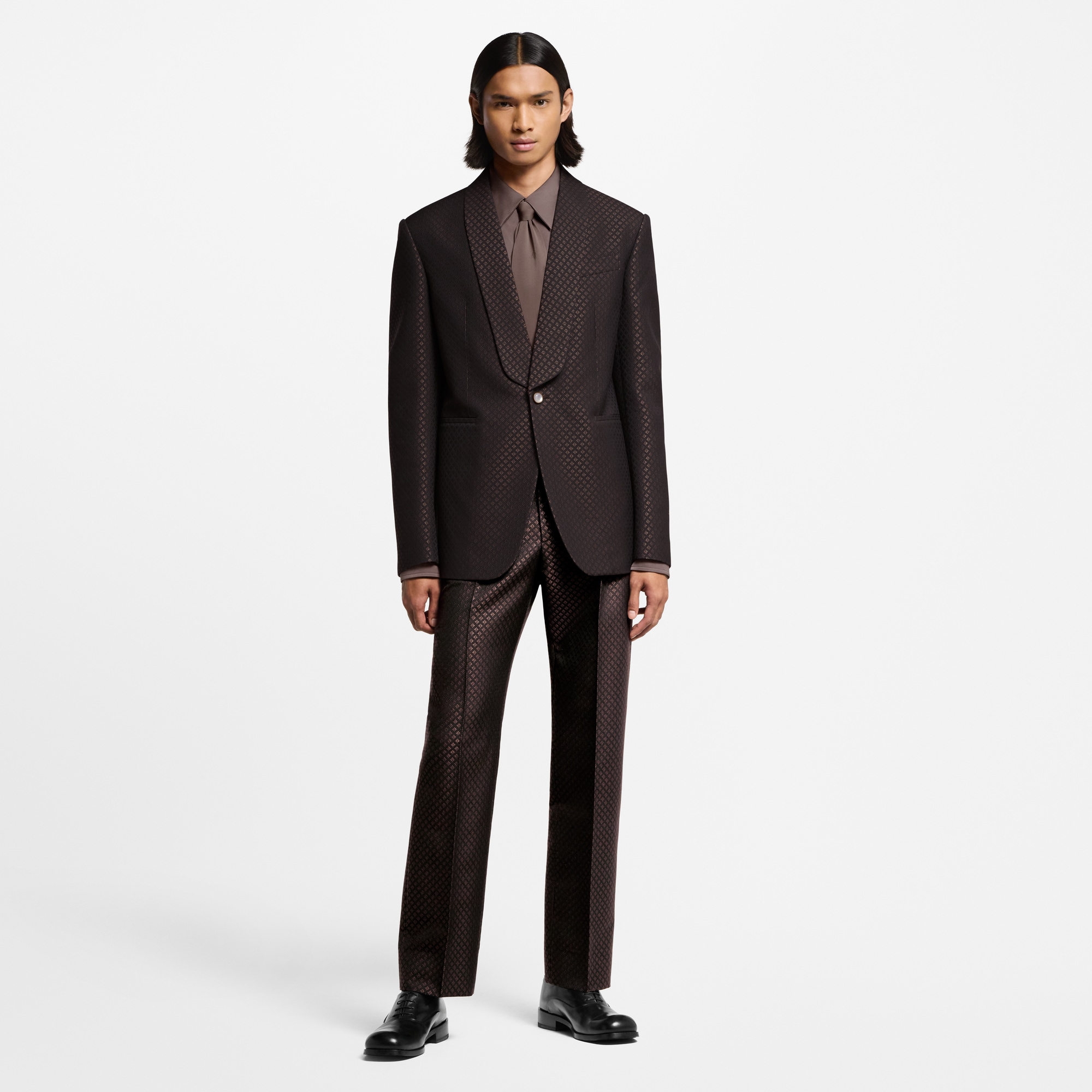 Evening Zigarettenhose aus Woll-Seidengemisch mit Monogram  Herren Ready to Wear Hosen | LOUIS VUITTON (Zoom)