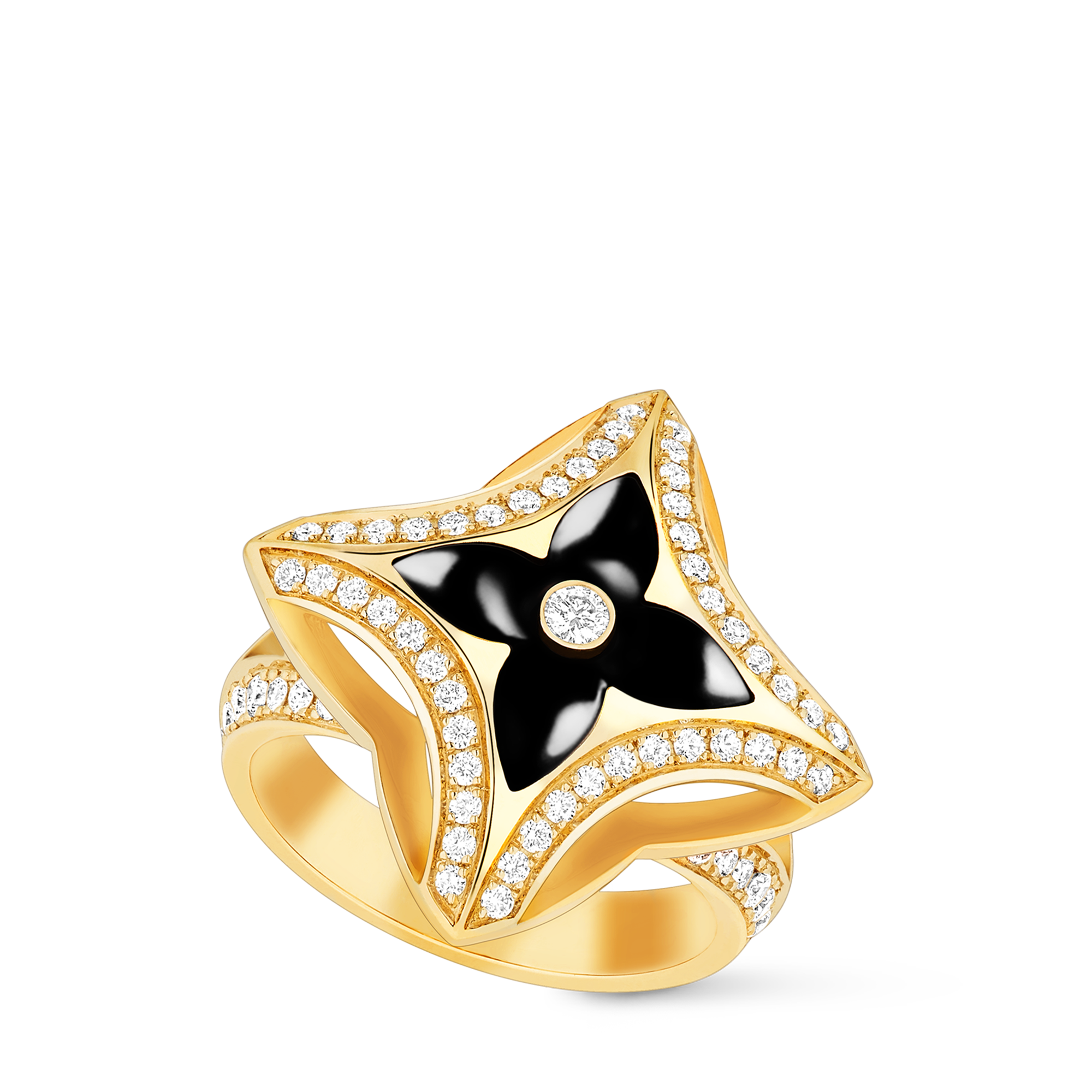 Ever Blossom Ring, Gelbgold, Onyx & Diamanten  Schmuck Kategorien Alle Schmuckstücke | LOUIS VUITTON (Zoom)