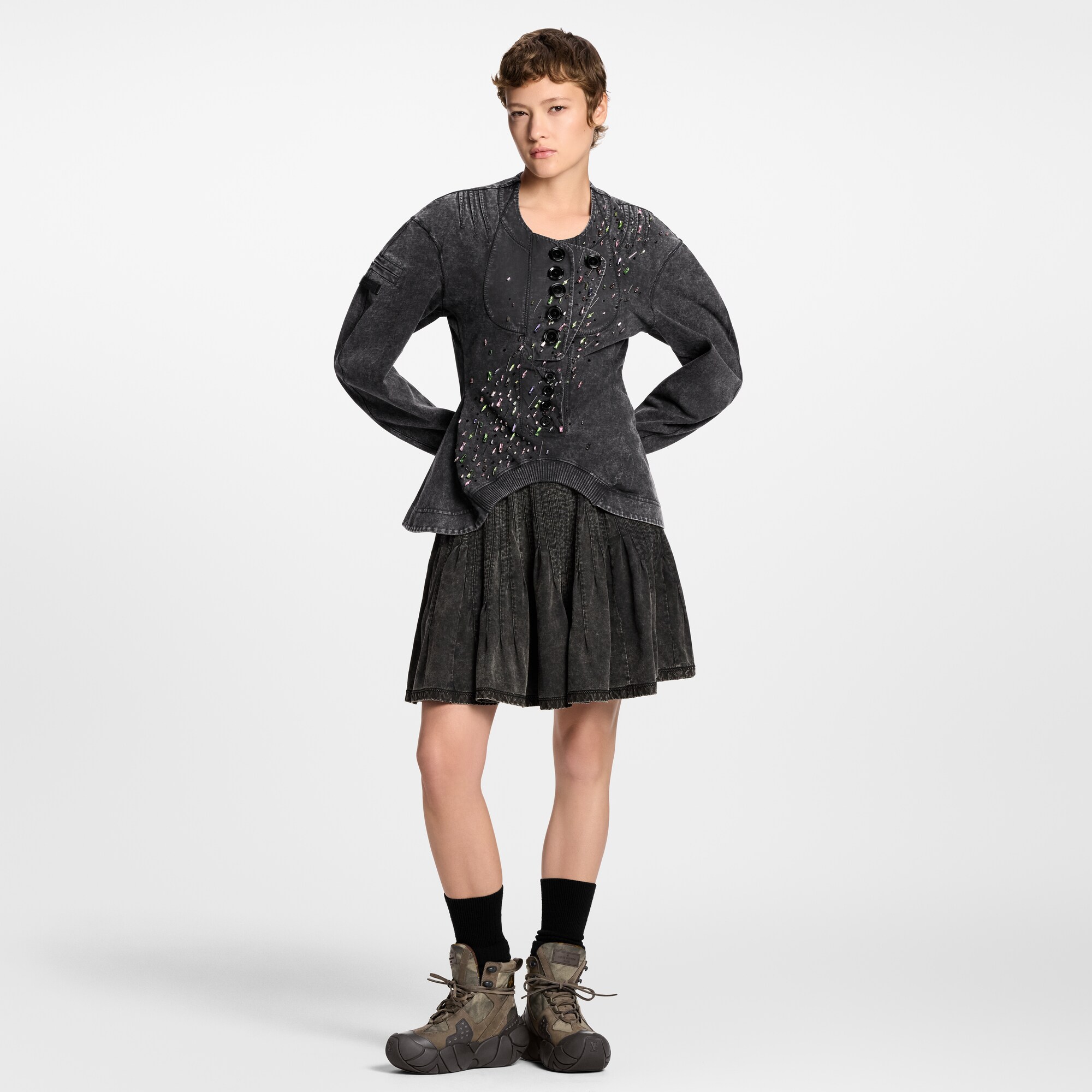 Faltenrock aus Jersey  Damen Ready to Wear Röcke und Shorts | LOUIS VUITTON (Zoom)