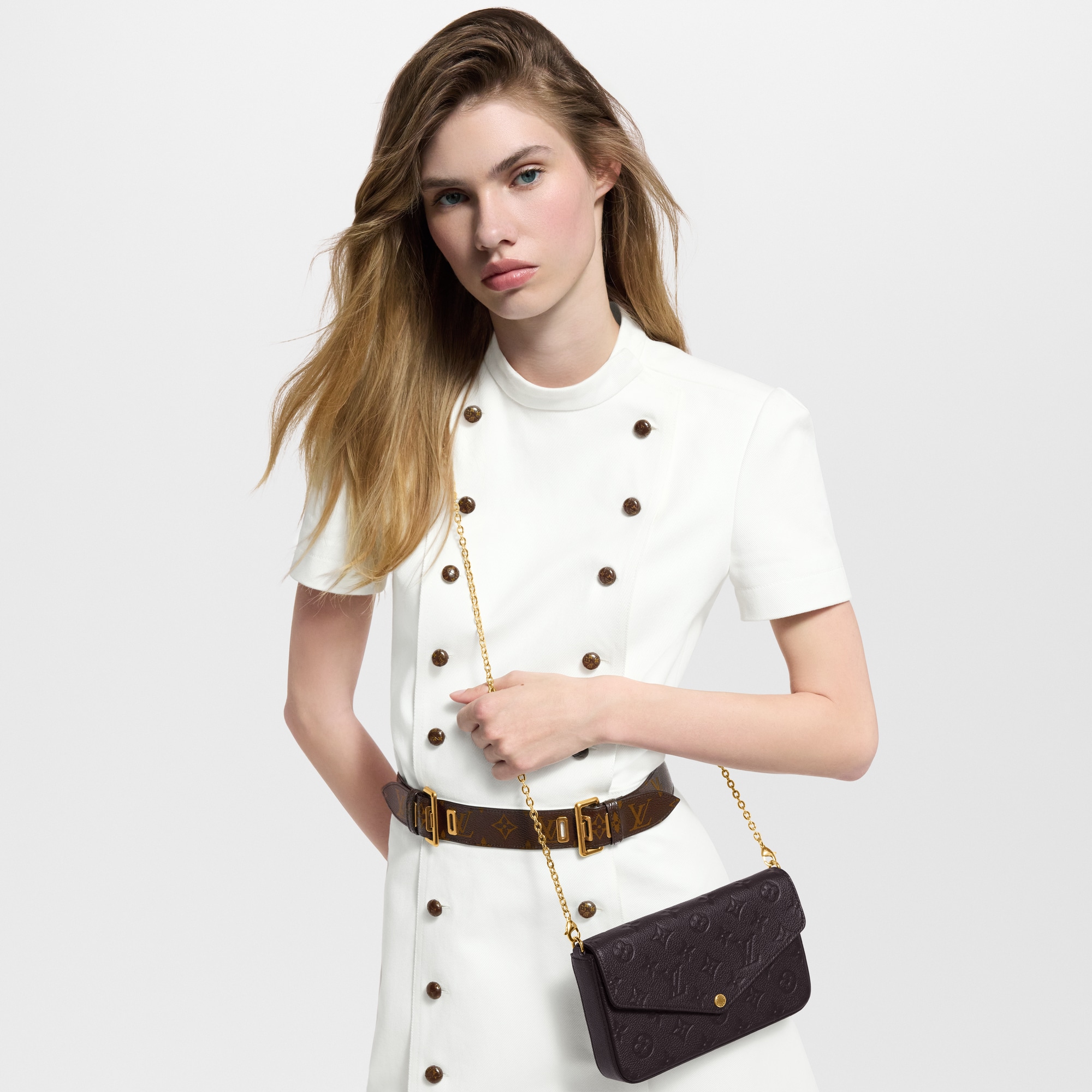 Félicie Pochette Monogram Empreinte Leder Damen Geldbörsen und Kleinlederwaren Tragbare Geldbörsen und Mikro-Taschen | LOUIS VUITTON (Zoom)