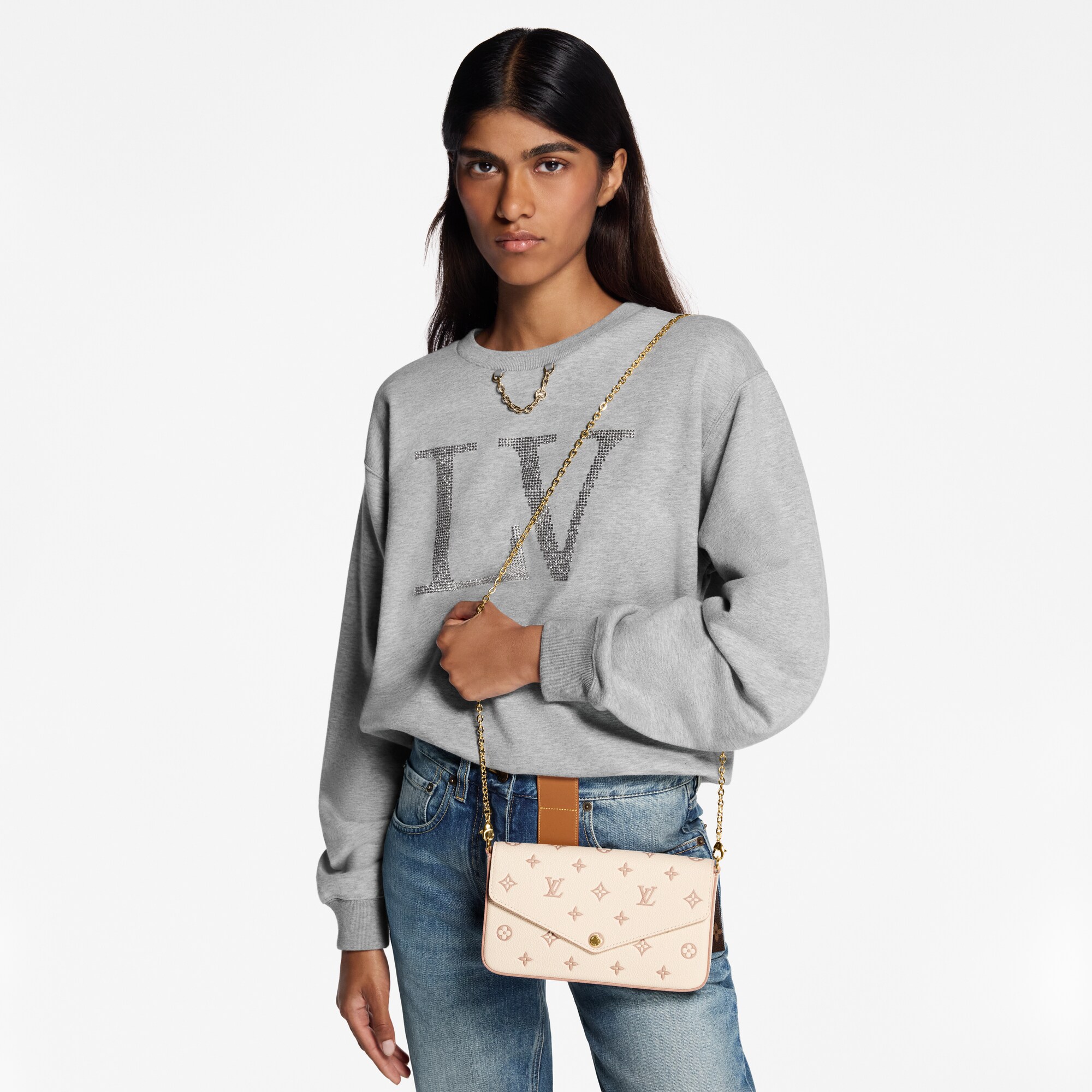Félicie Pochette Monogram Empreinte Leder Damen Geldbörsen und Kleinlederwaren Tragbare Geldbörsen und Mikro-Taschen | LOUIS VUITTON (Zoom)