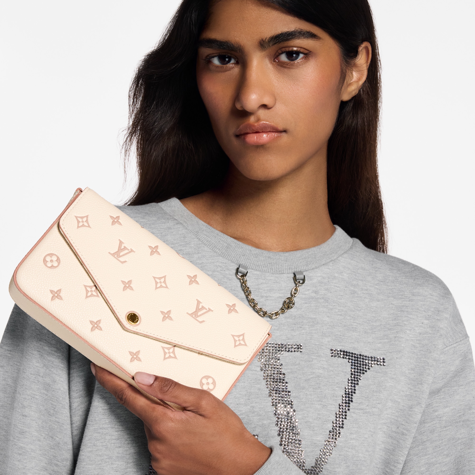 Félicie Pochette Monogram Empreinte Leder Damen Geldbörsen und Kleinlederwaren Tragbare Geldbörsen und Mikro-Taschen | LOUIS VUITTON (Zoom)