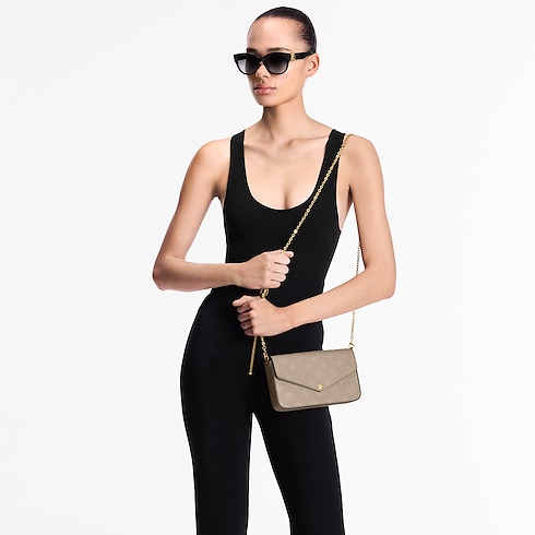 Félicie Pochette Monogram Empreinte Leder Damen Geldbörsen und Kleinlederwaren Tragbare Geldbörsen und Mikro-Taschen | LOUIS VUITTON (Zoom)