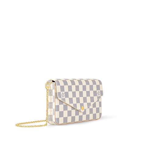 Félicie Pochette Damier Azur Canvas Damen Geldbörsen und Kleinlederwaren Tragbare Geldbörsen und Mikro-Taschen | LOUIS VUITTON (Zoom)