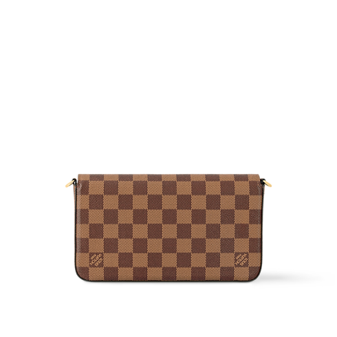 Félicie Pochette Damier Ebene Canvas Damen Geldbörsen und Kleinlederwaren Tragbare Geldbörsen und Mikro-Taschen | LOUIS VUITTON (Zoom)