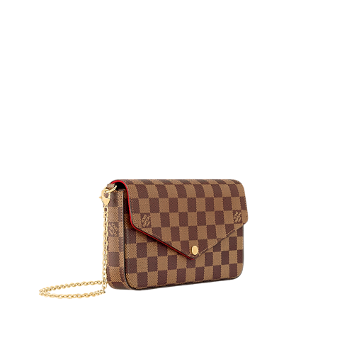 Félicie Pochette Damier Ebene Canvas Damen Geldbörsen und Kleinlederwaren Tragbare Geldbörsen und Mikro-Taschen | LOUIS VUITTON (Zoom)