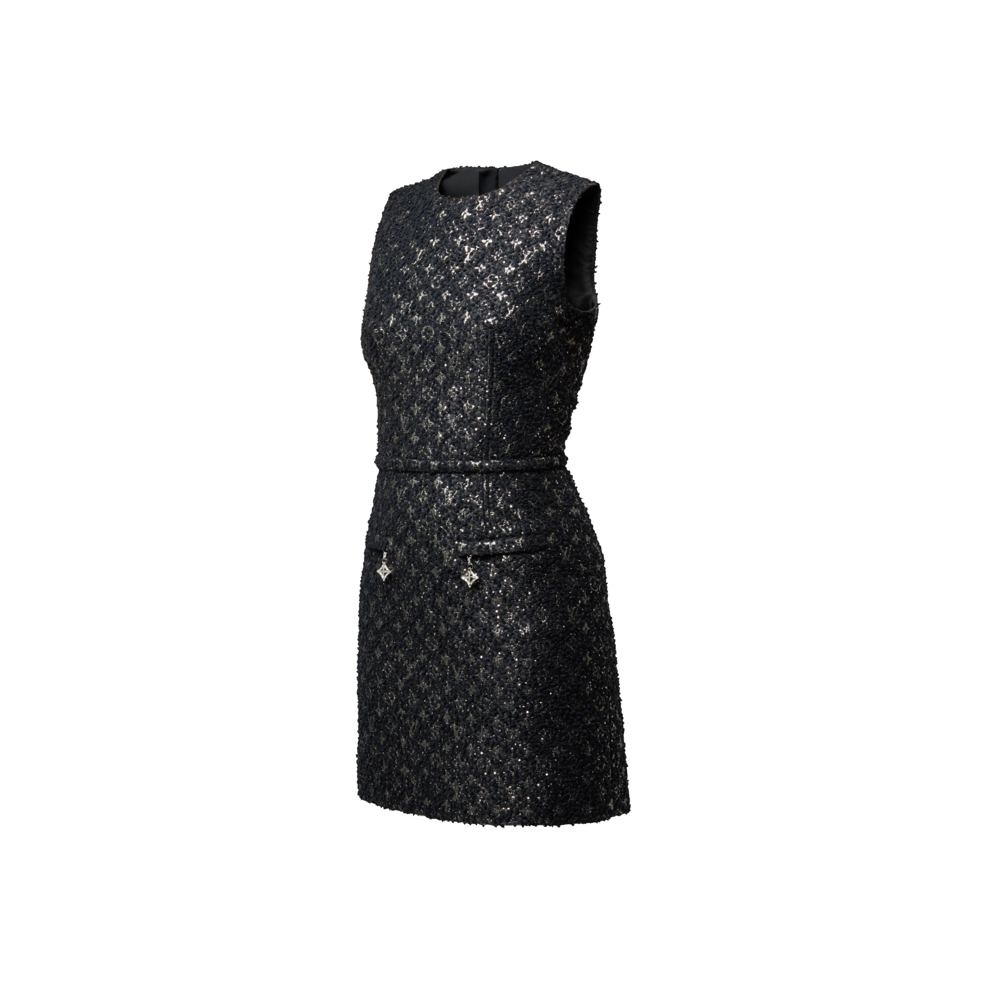 Figurbetontes Kleid in Monogram Tweed  Damen Ready to Wear Kleider | LOUIS VUITTON (Zoom)