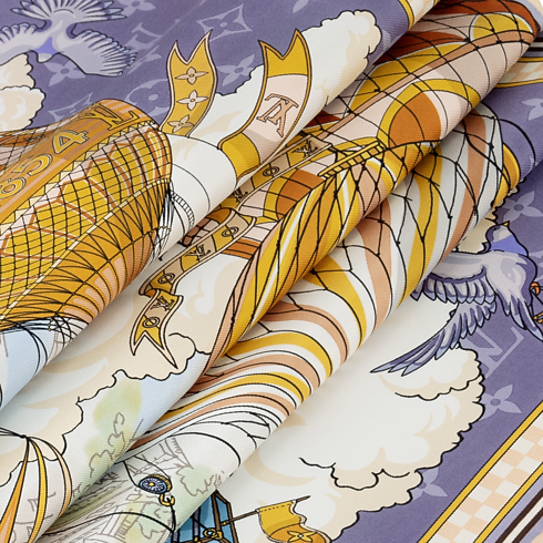 From The Cloud Carré 90 S00 Damen Accessoires Seidentücher und Bandeaus | LOUIS VUITTON (Zoom)