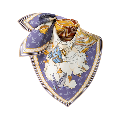From The Cloud Carré 90 S00 Damen Accessoires Seidentücher und Bandeaus | LOUIS VUITTON (Zoom)