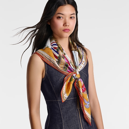 From The Cloud Carré 90 S00 Damen Accessoires Seidentücher und Bandeaus | LOUIS VUITTON (Zoom)