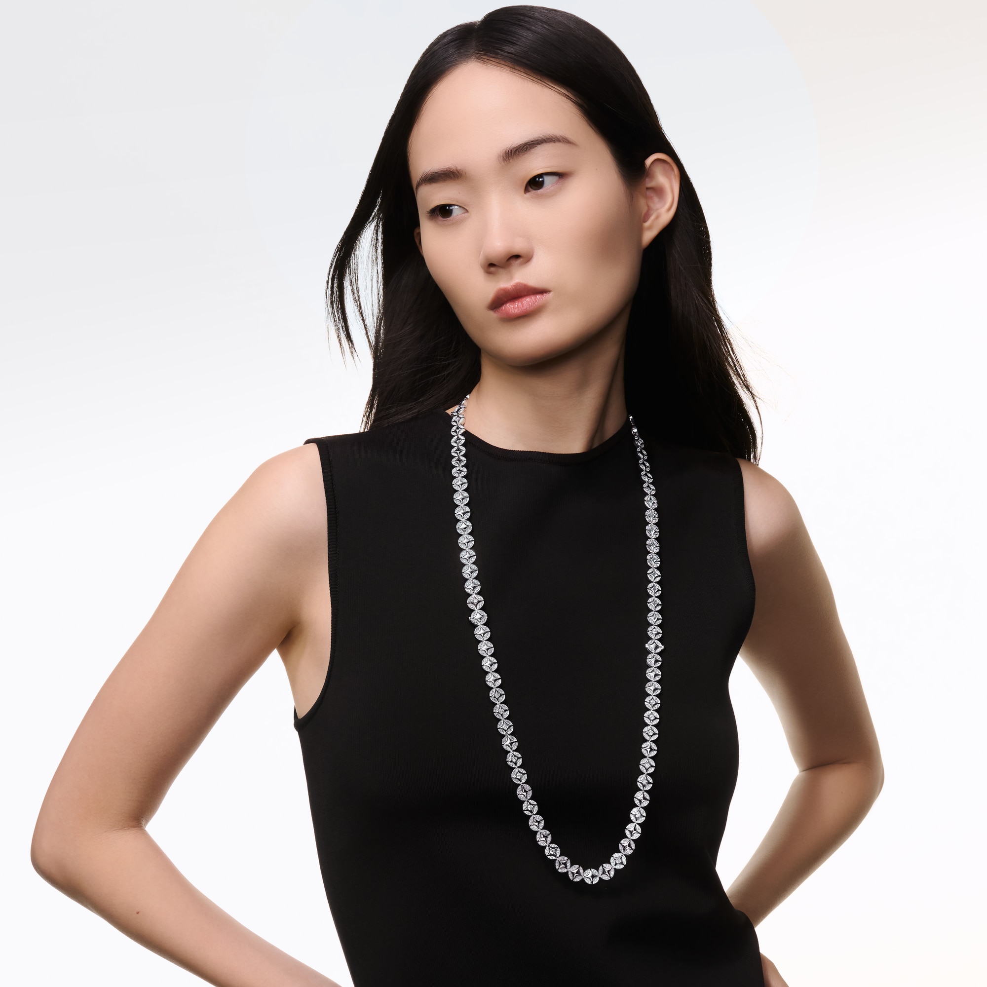 Galaxie Lange Halskette, Weißgold und Diamanten  Les Extraordinaires Schmuck Halsketten und Anhänger | LOUIS VUITTON (Zoom)