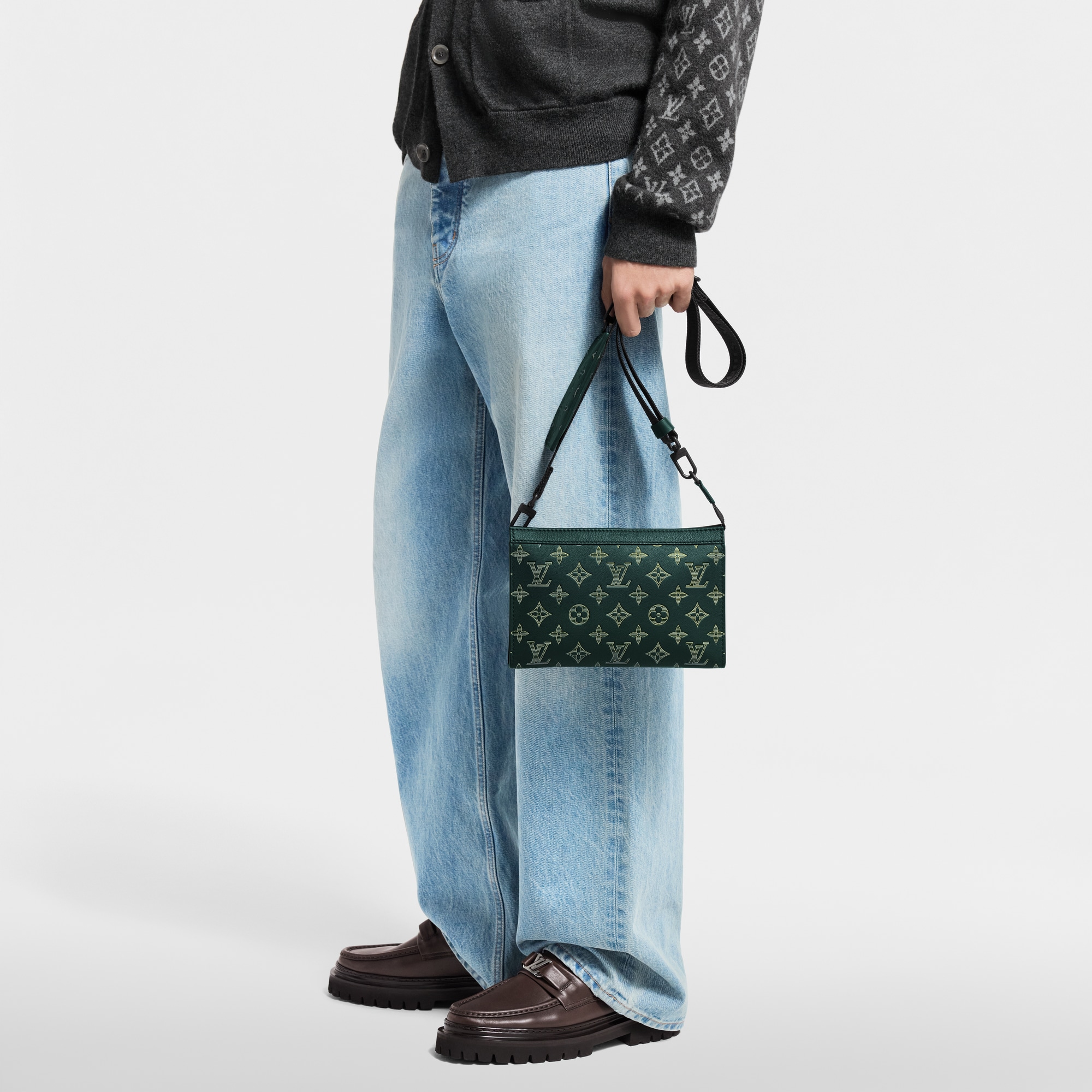 Gaston Wearable Geldbörse Monogram Shadow Leder Herren Geldbörsen und Kleinlederwaren Mini Bags | LOUIS VUITTON (Zoom)