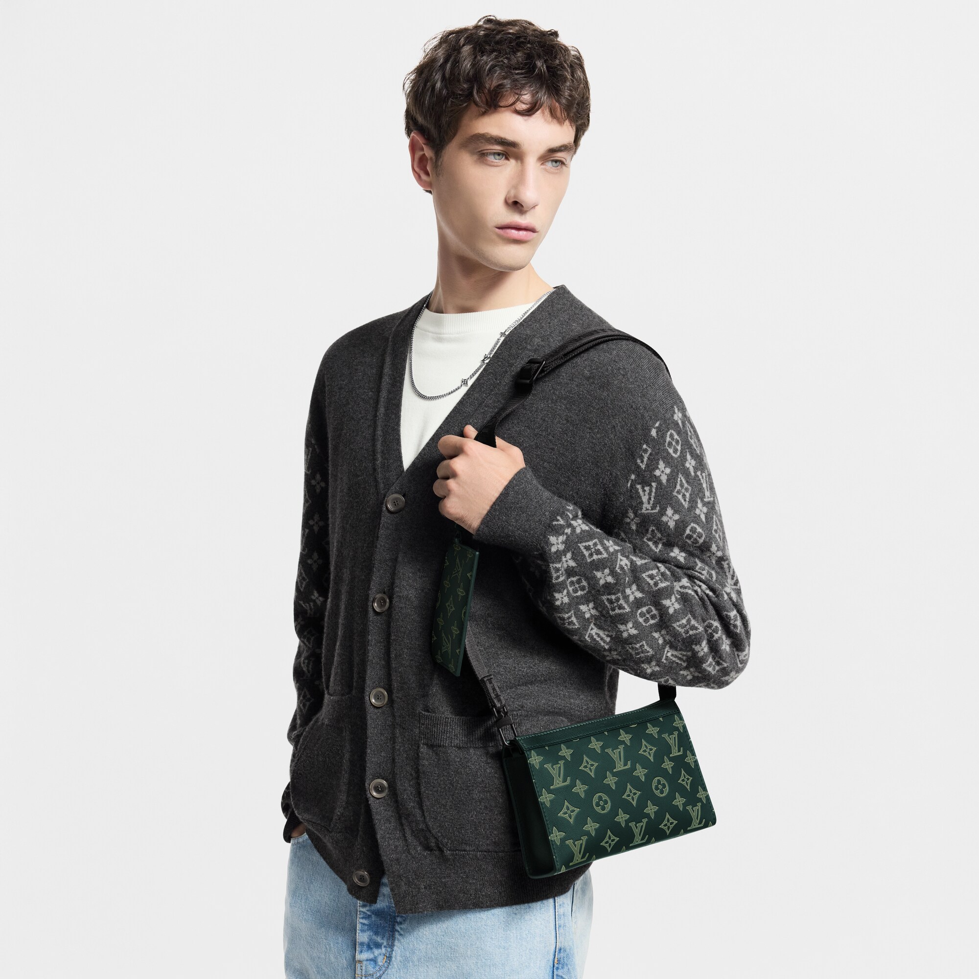 Gaston Wearable Geldbörse Monogram Shadow Leder Herren Geldbörsen und Kleinlederwaren Mini Bags | LOUIS VUITTON (Zoom)