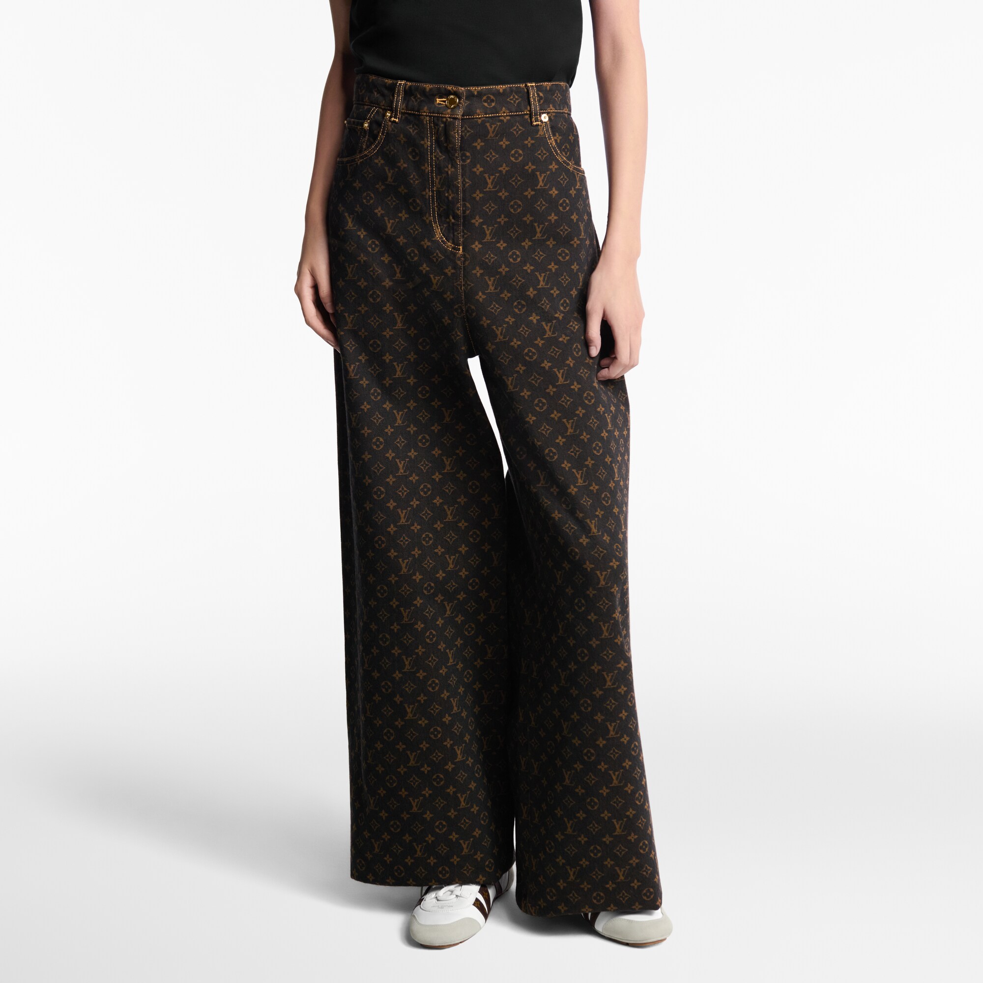 Gerade geschnittene Jeans mit Monogram-Motiv  Damen Ready to Wear Hosen | LOUIS VUITTON (Zoom)