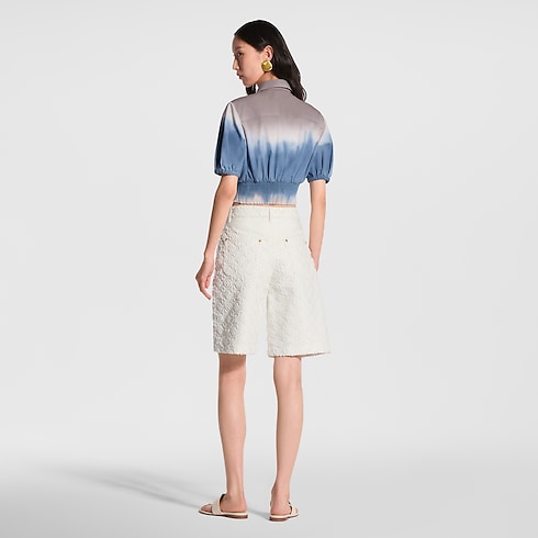 Gesmokte Bluse mit Batik-Motiv Damen Ready to Wear Tops | LOUIS VUITTON (Zoom)